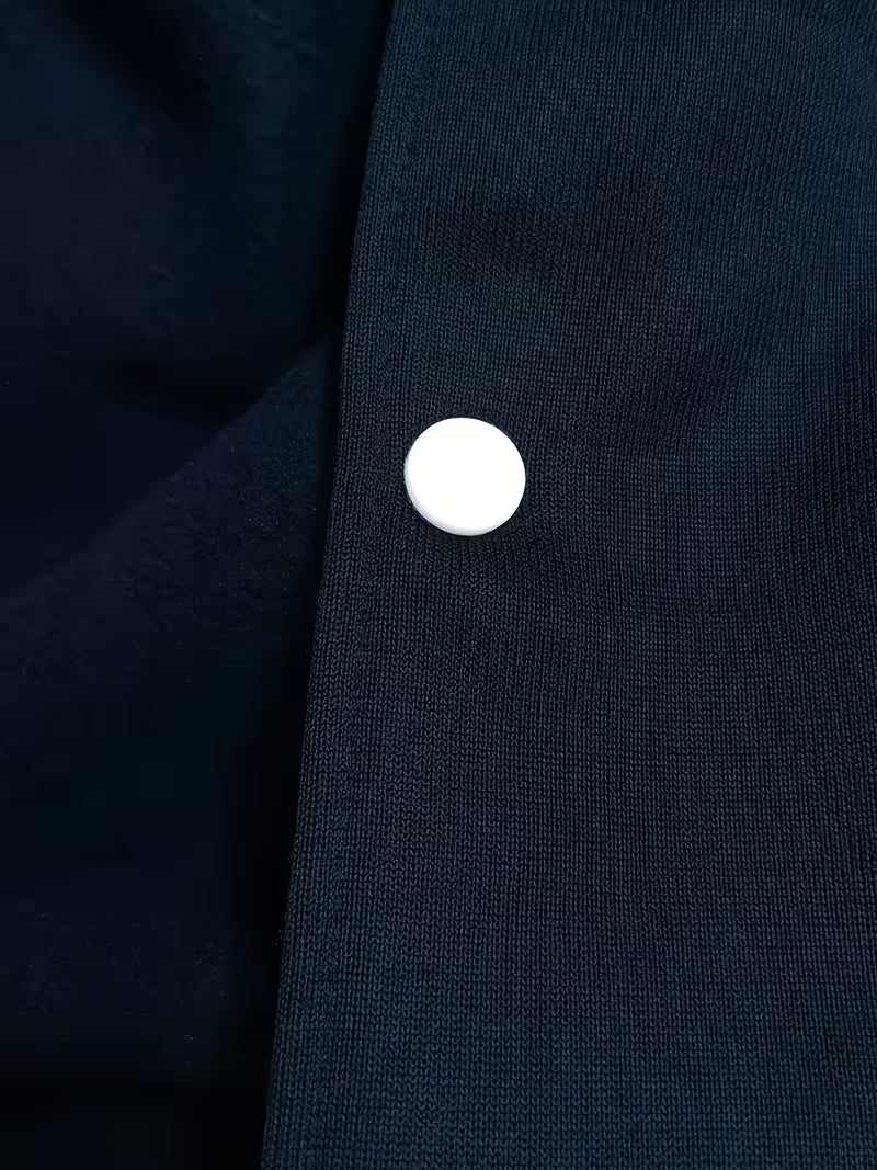 Ivan | Varsity Jacket Mens Snap Button Relaxed Fit