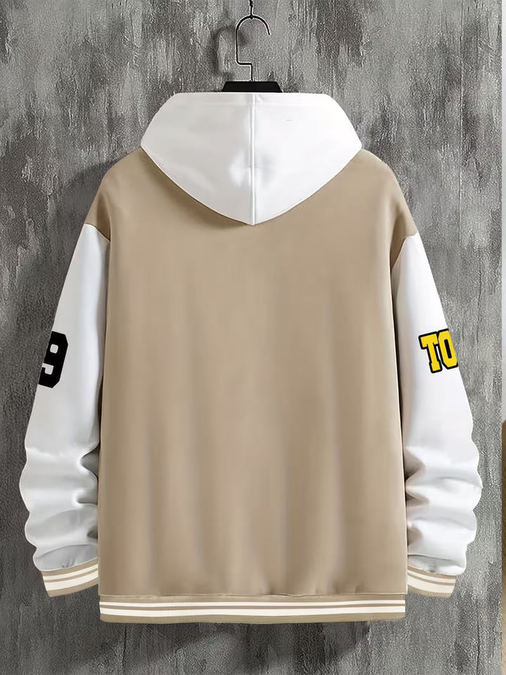 Ivan | Varsity Jacket Mens Snap Button Relaxed Fit