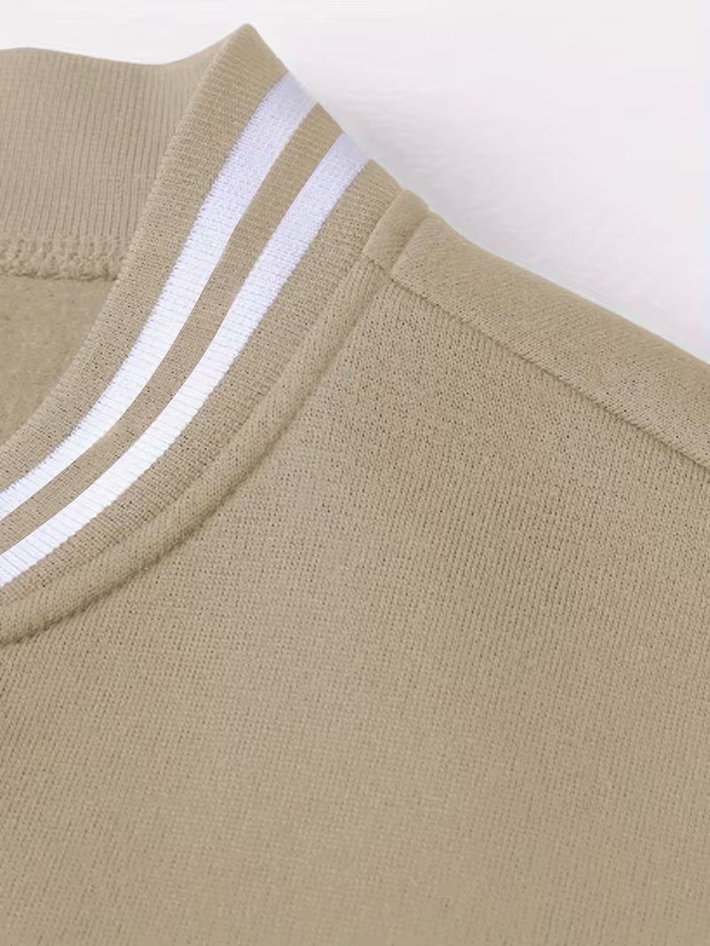 Ivan | Varsity Jacket Mens Snap Button Relaxed Fit