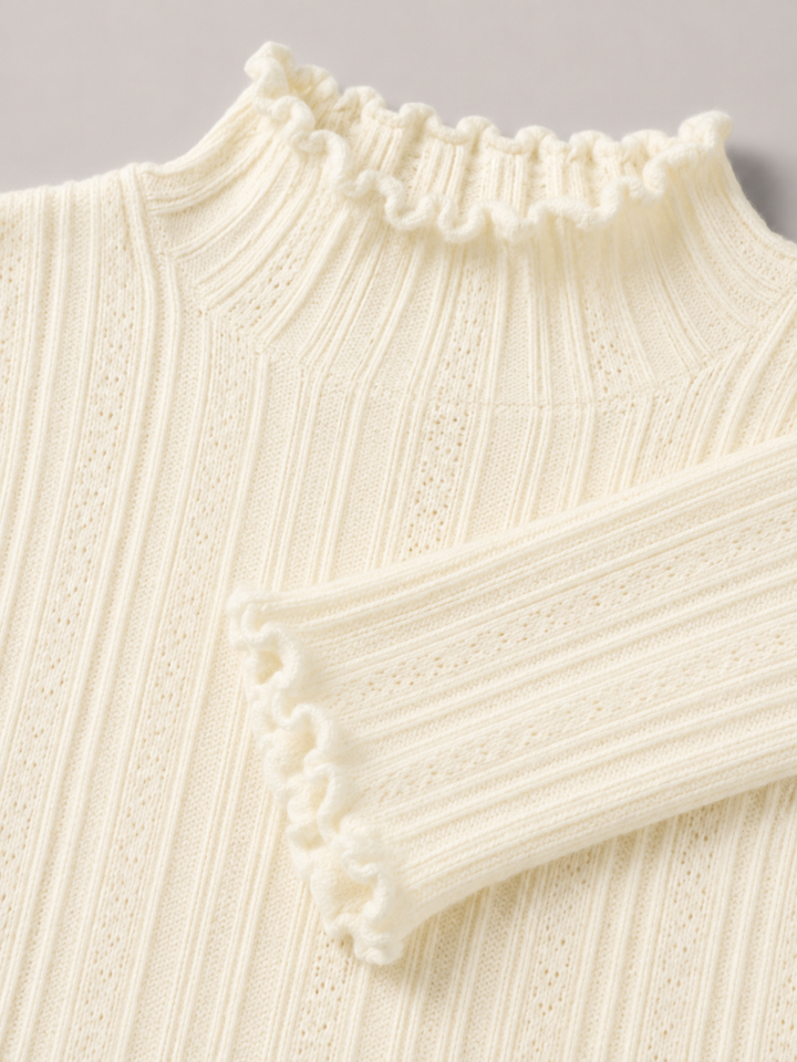 Kennedy | Womens Ribbed Knit Mock Neck Sweater Top