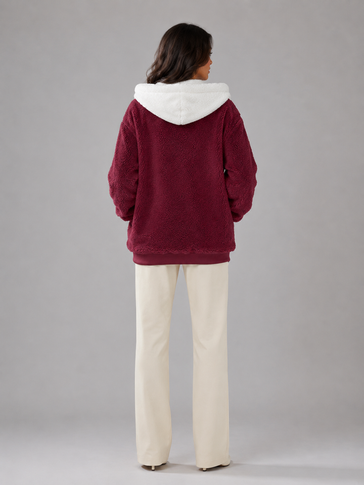 Willow | Womens Oversized Full-Zip Sherpa Hoodie