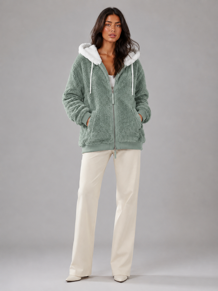 Willow | Womens Oversized Full-Zip Sherpa Hoodie
