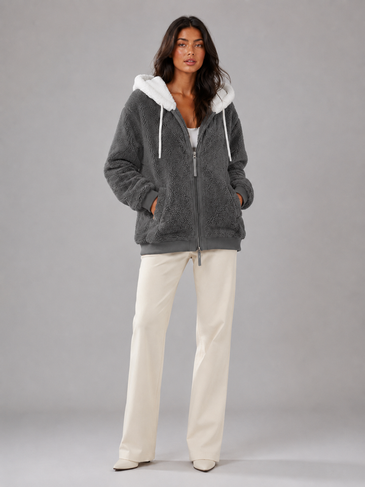 Willow | Womens Oversized Full-Zip Sherpa Hoodie