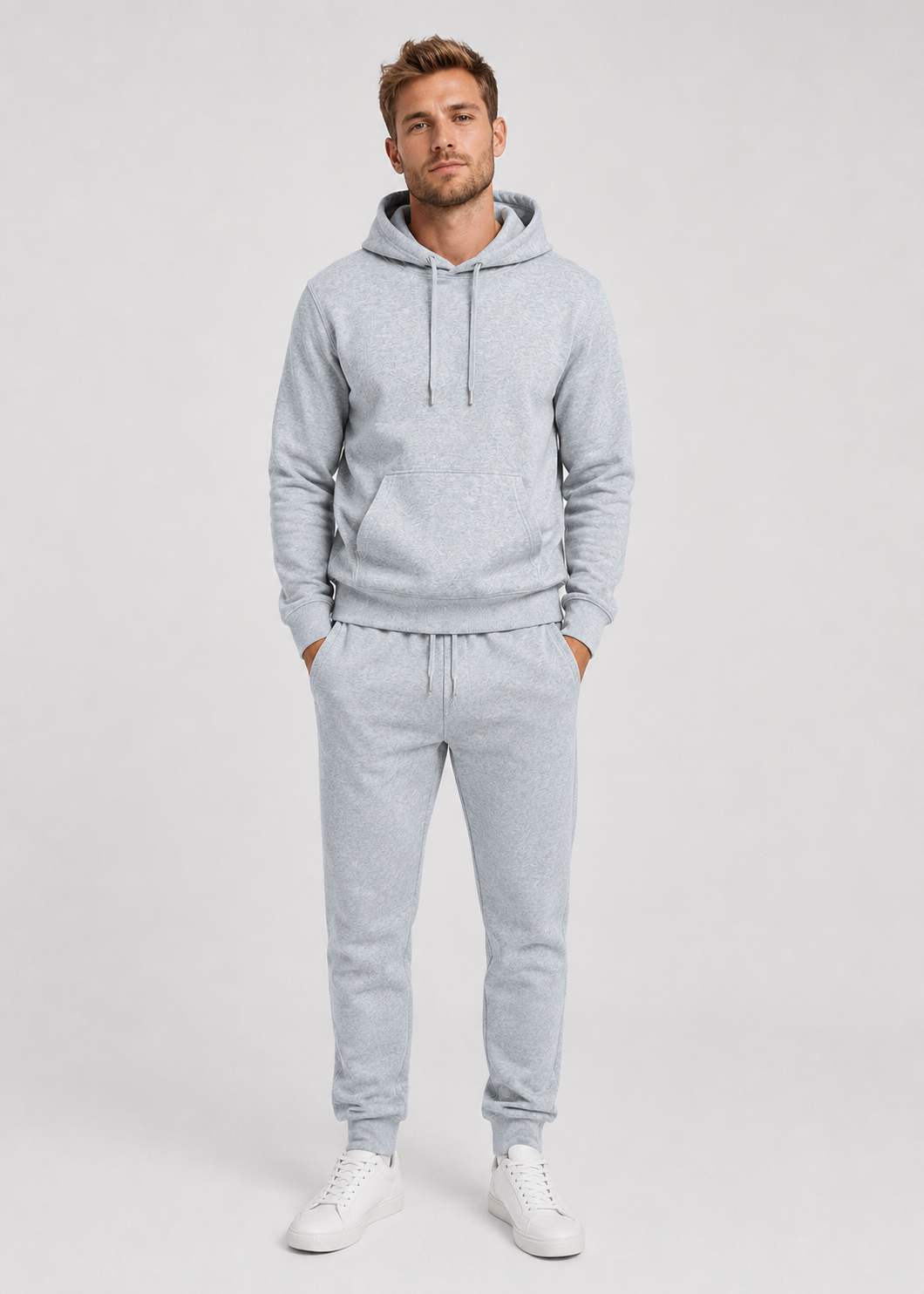 Mens hoodie and sweatpants tracksuit set