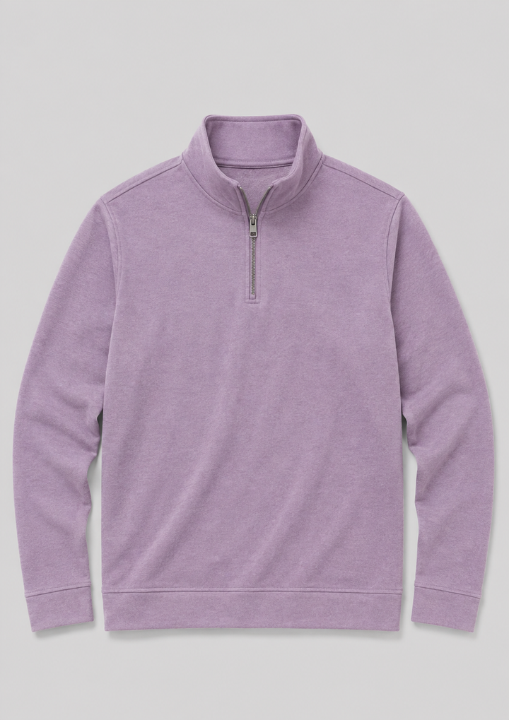 Mens quarter-zip pullover sweater, view 1