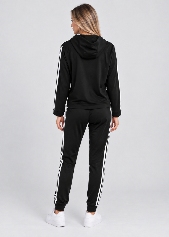 Faith | Zip Hooded Tracksuit with Stripes