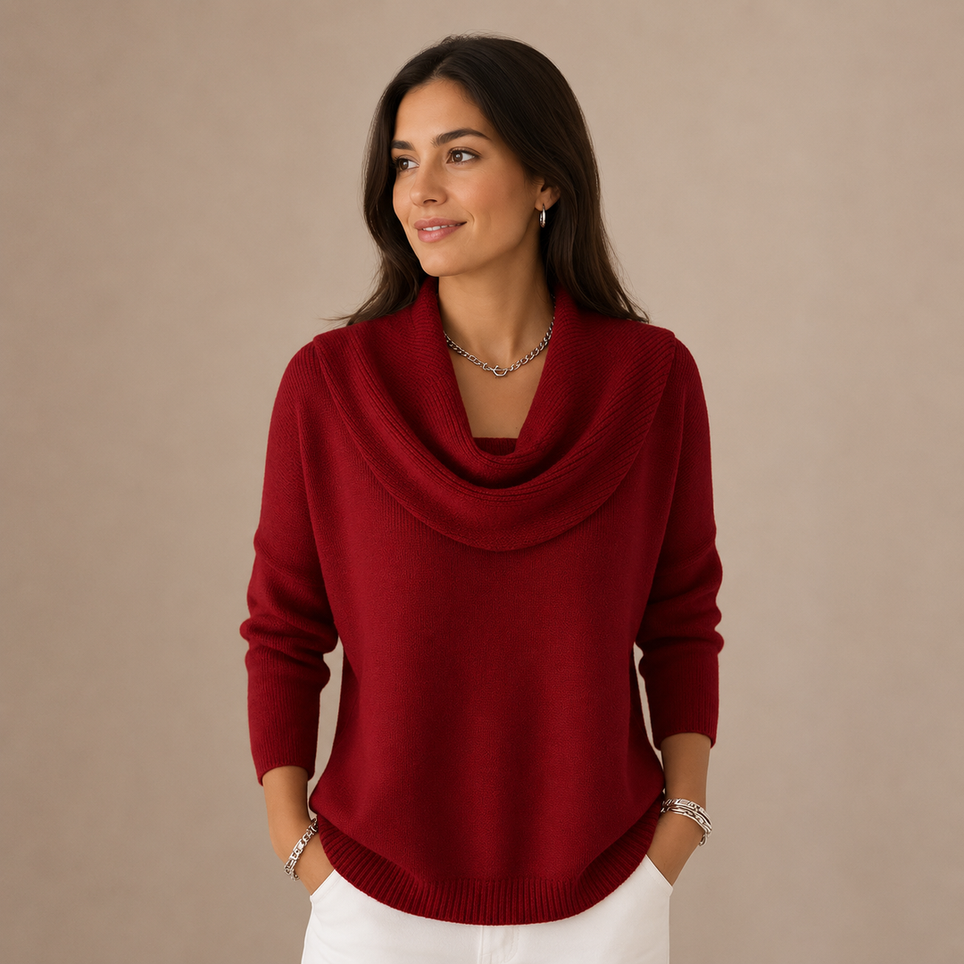 Willow | Womens Cowl Neck Knit Sweater