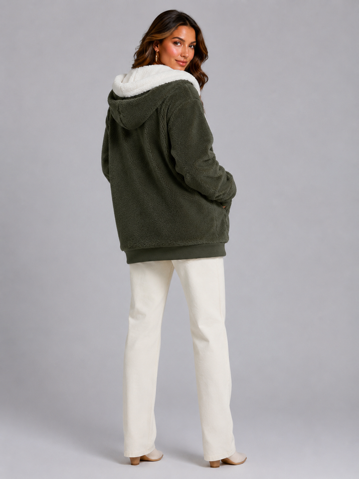 Willow | Womens Oversized Full-Zip Sherpa Hoodie