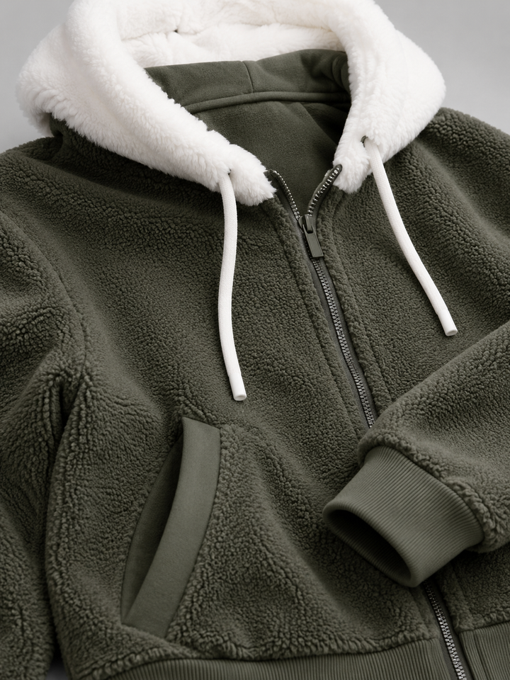Willow | Womens Oversized Full-Zip Sherpa Hoodie