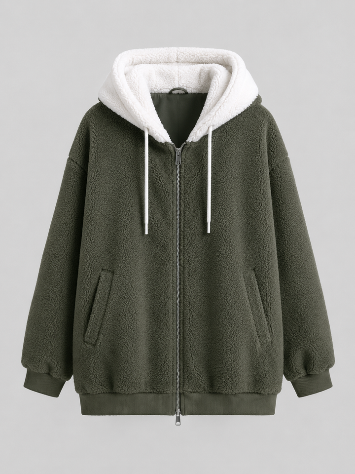 Willow | Womens Oversized Full-Zip Sherpa Hoodie