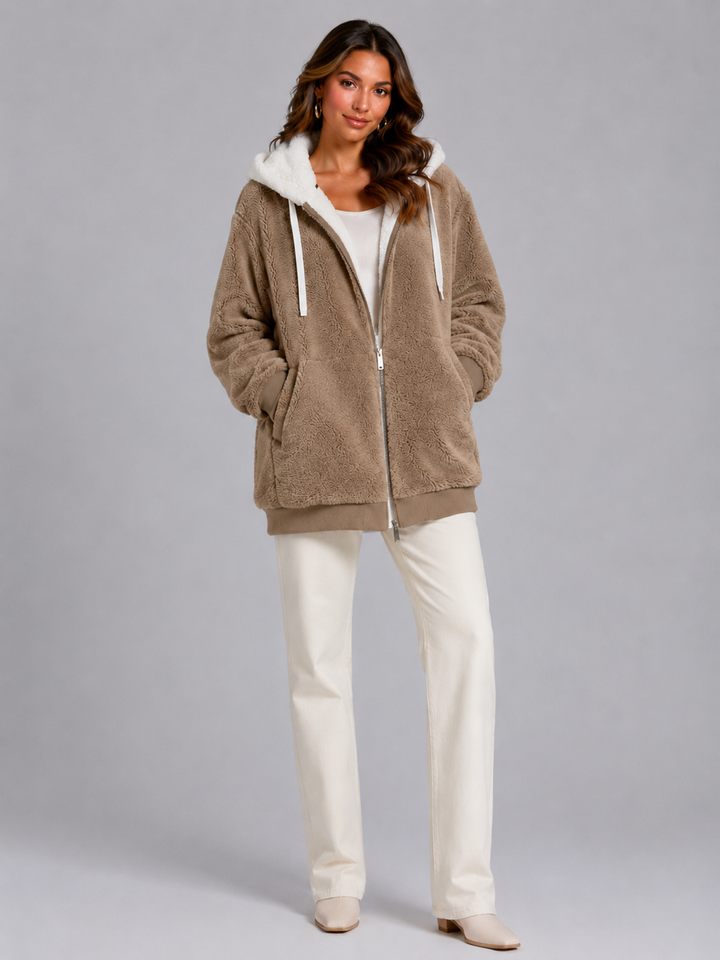Willow | Womens Oversized Full-Zip Sherpa Hoodie