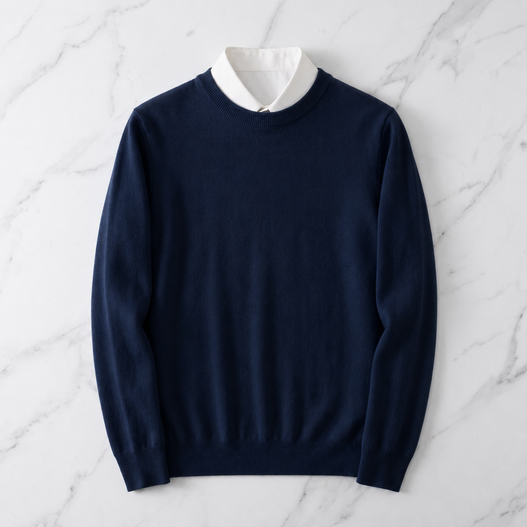 Nova | Lightweight Crewneck Knit Sweater Pull on Relaxed Fit