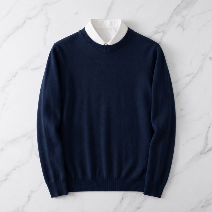 Nova | Lightweight Crewneck Knit Sweater Pull on Relaxed Fit