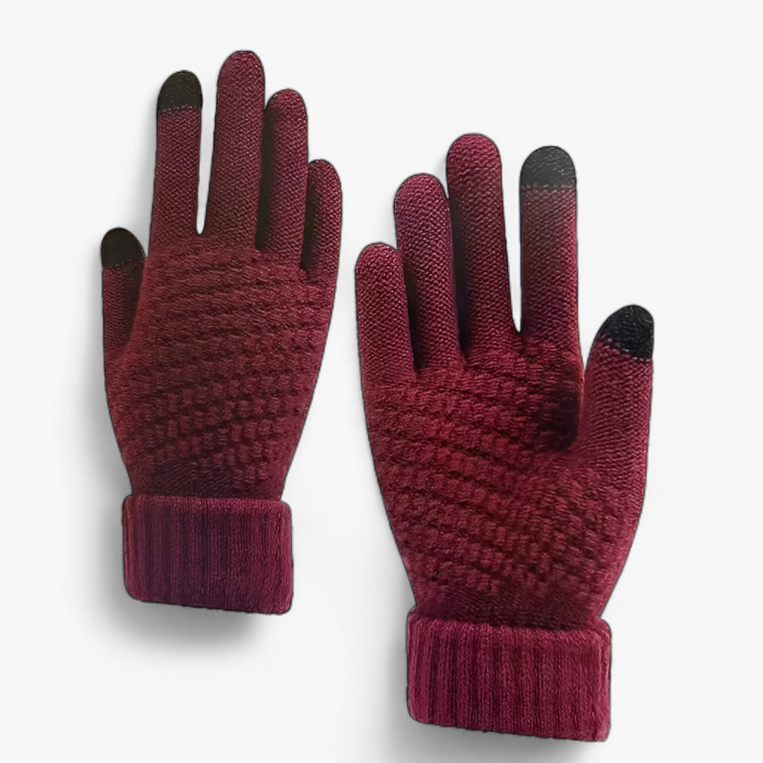 Womens knit touchscreen gloves, view 4