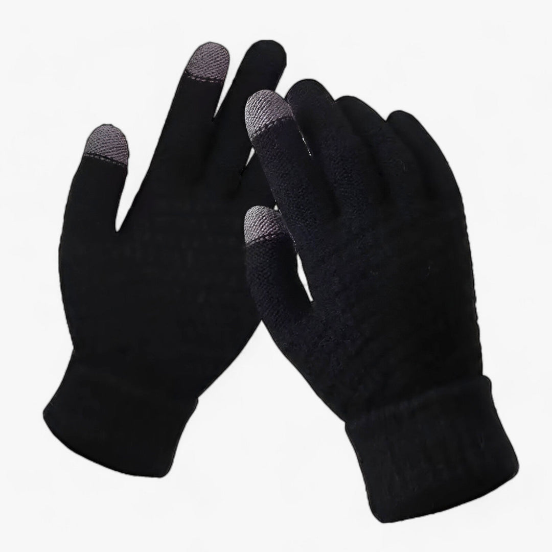 Womens knit touchscreen gloves, view 2