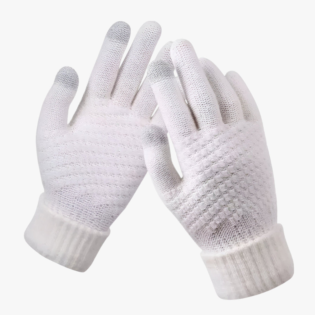 Womens knit touchscreen gloves, view 3