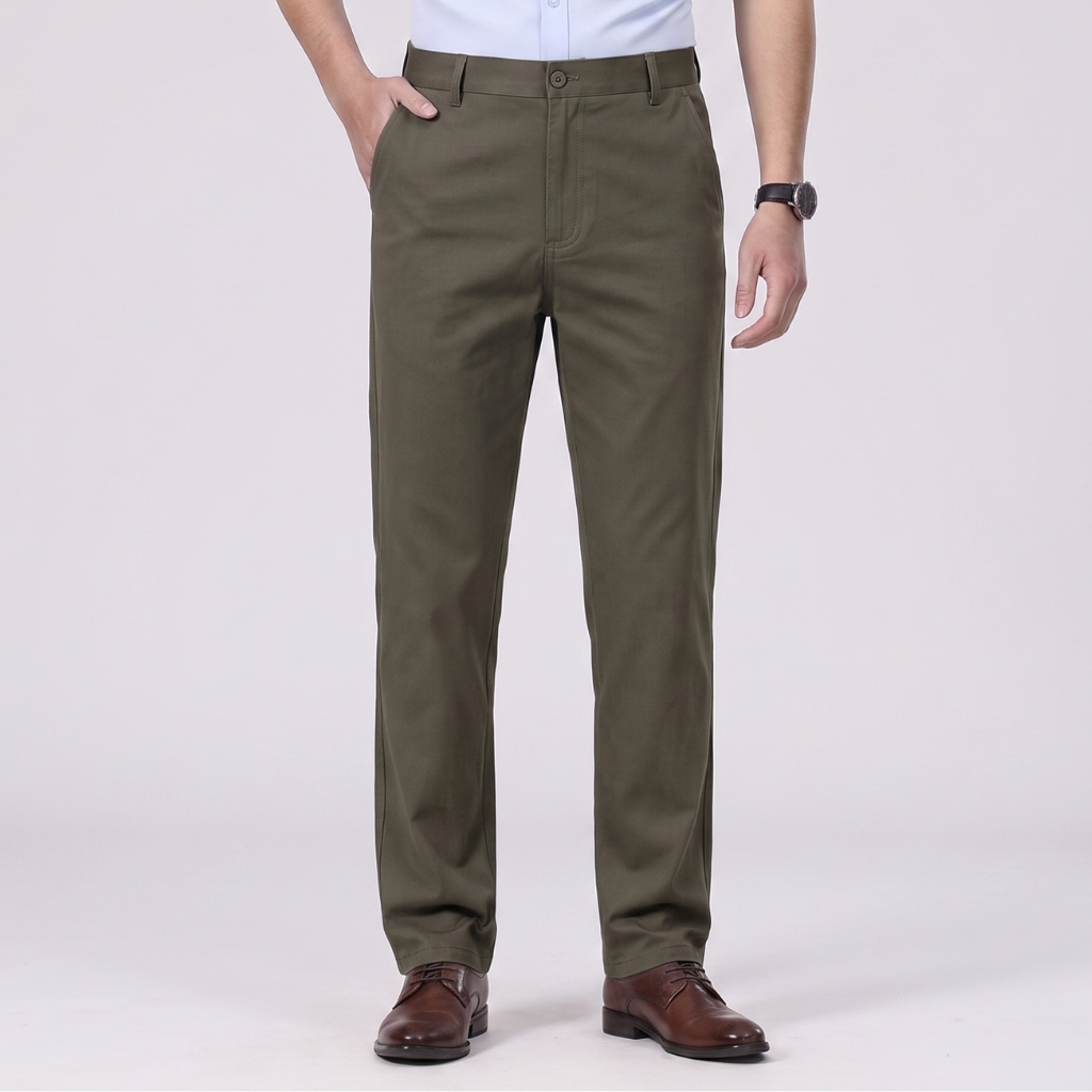 Mens straight leg dress trousers, view 3