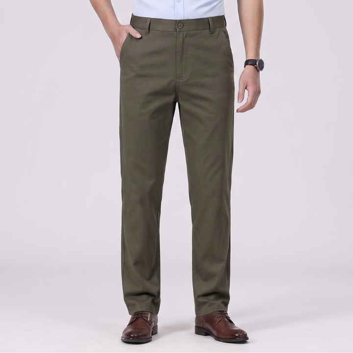 Mens straight leg dress trousers, view 3