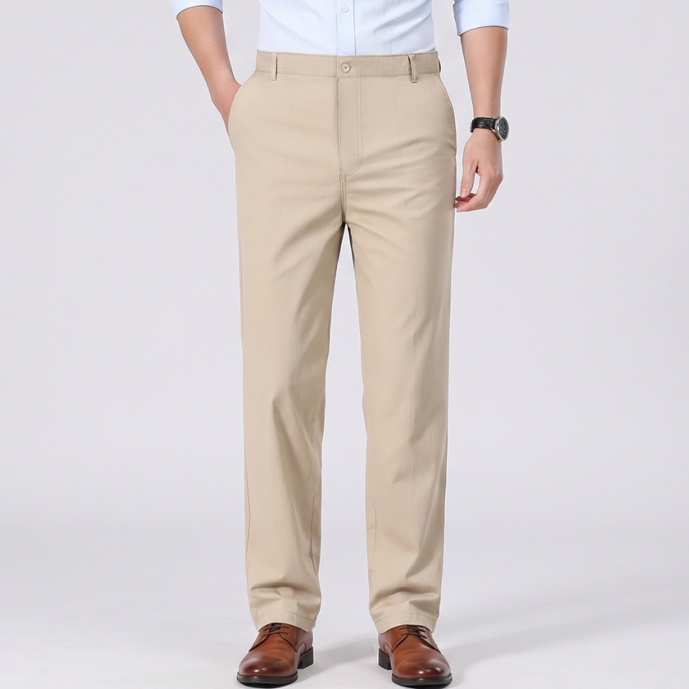 Mens straight leg dress trousers, view 2