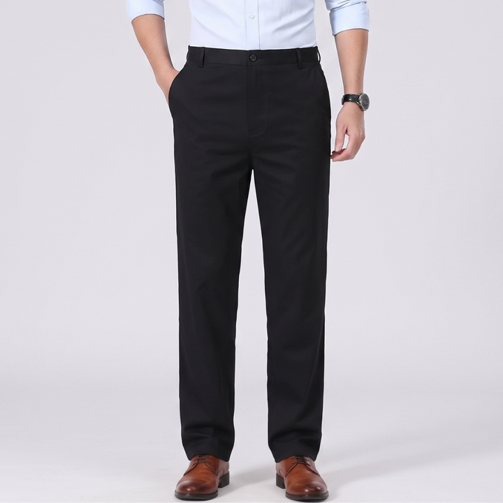 Mens straight leg dress trousers, view 4