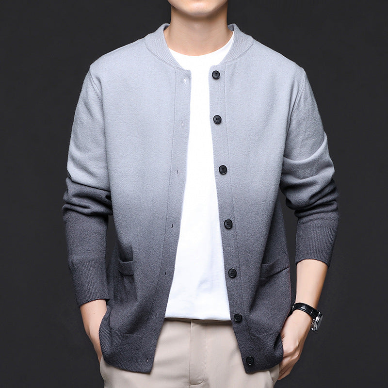Fred | Mens Button Front Gradient Cardigan