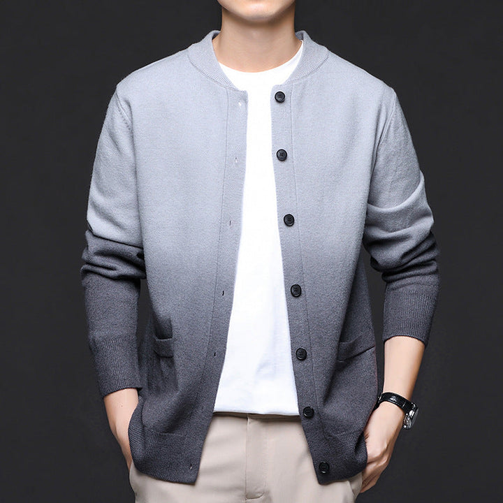 Fred | Mens Button Front Gradient Cardigan