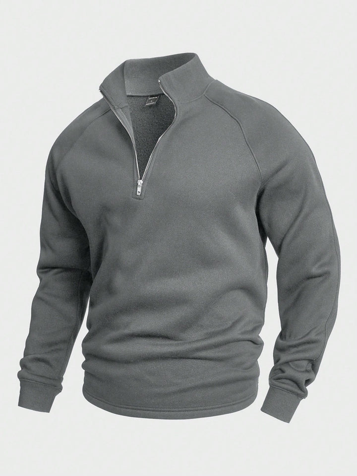 Taylor | Quarter Zip Fleece Relaxed Sweater Ribbed