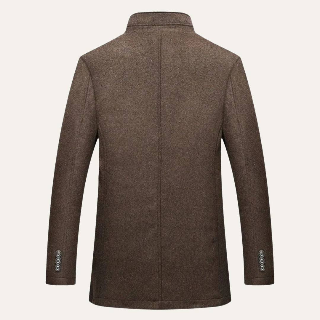 Oscar | Mens Wool Overcoat Quilted Lined