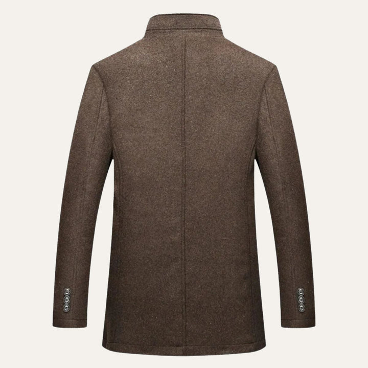 Oscar | Mens Wool Overcoat Quilted Lined