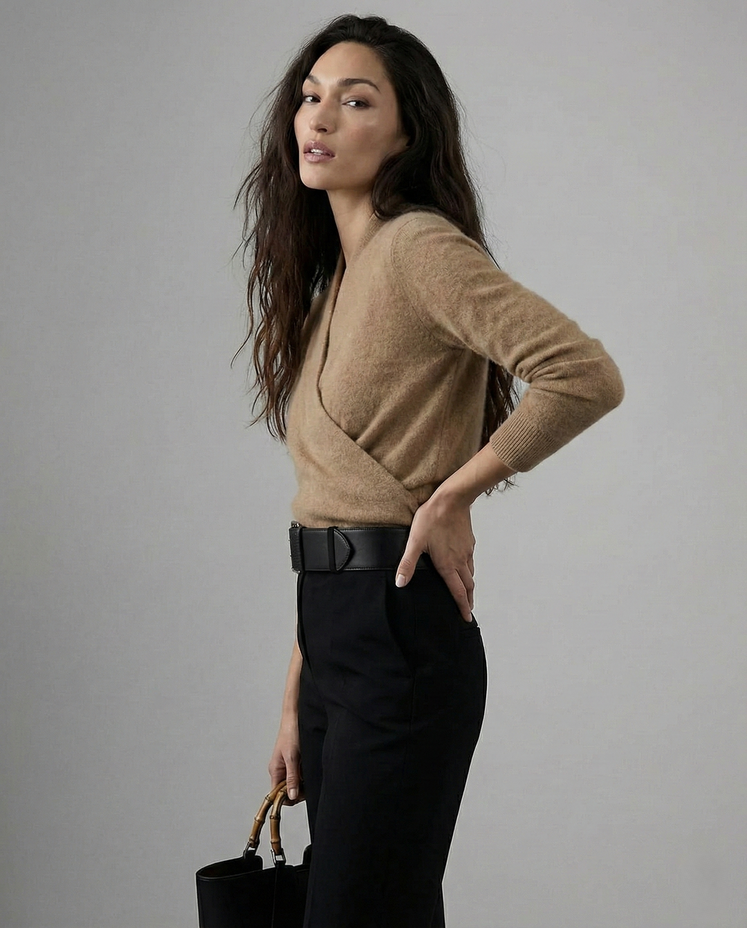 Ivy | Womens Wrap Sweater Long Sleeve Relaxed