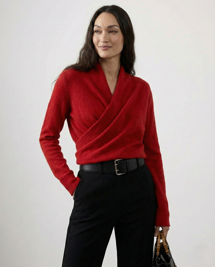 Ivy | Womens Wrap Sweater Long Sleeve Relaxed