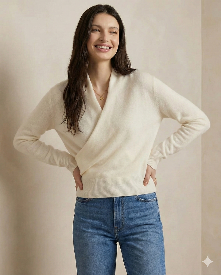 Ivy | Womens Wrap Sweater Long Sleeve Relaxed