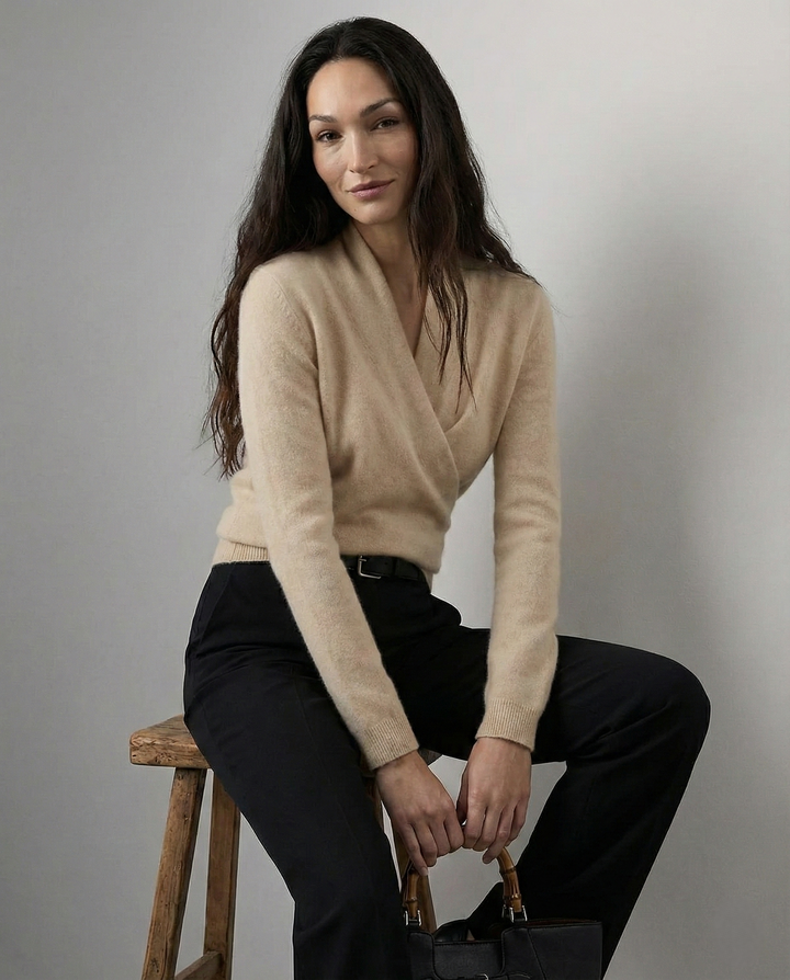 Ivy | Womens Wrap Sweater Long Sleeve Relaxed