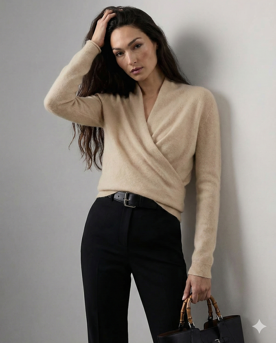 Ivy | Womens Wrap Sweater Long Sleeve Relaxed