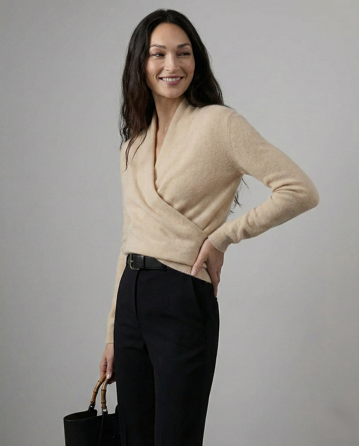 Ivy | Womens Wrap Sweater Long Sleeve Relaxed