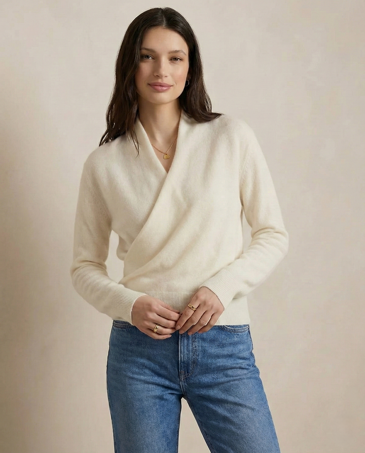 Ivy | Womens Wrap Sweater Long Sleeve Relaxed