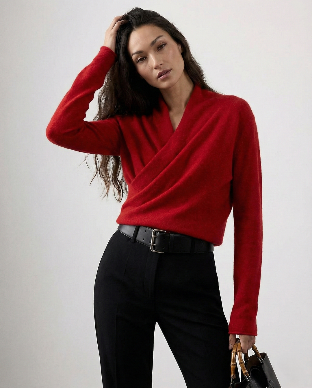 Ivy | Womens Wrap Sweater Long Sleeve Relaxed