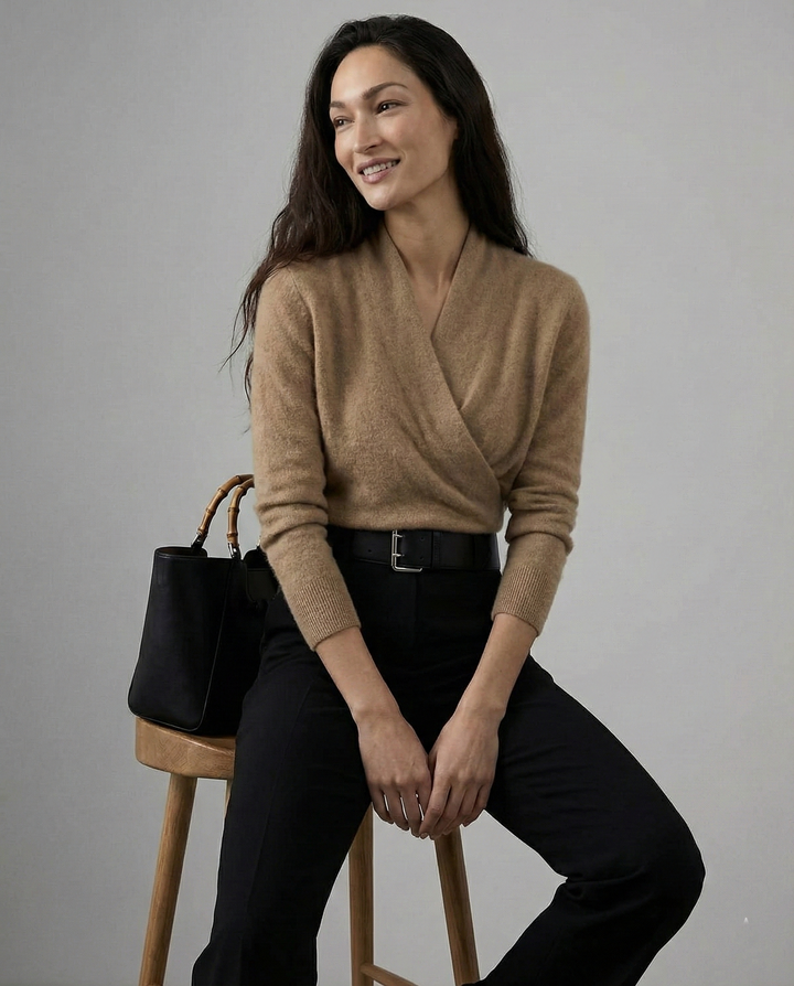 Ivy | Womens Wrap Sweater Long Sleeve Relaxed