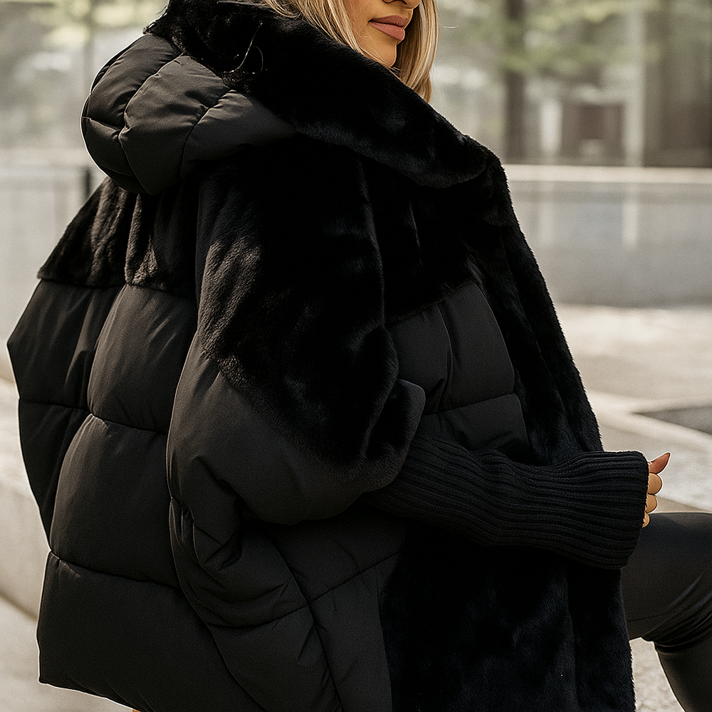 Mara | Oversized Faux Fur Hooded Puffer Jacket