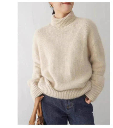 Amelia | Womens Cashmere Knit Turtleneck Sweater