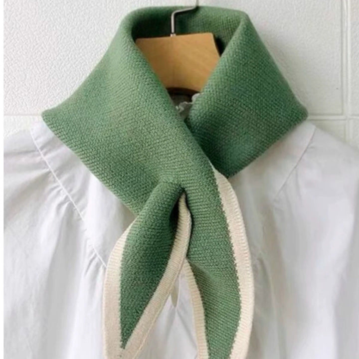 Eve | Womens Turtleneck Knit Scarf with Trim