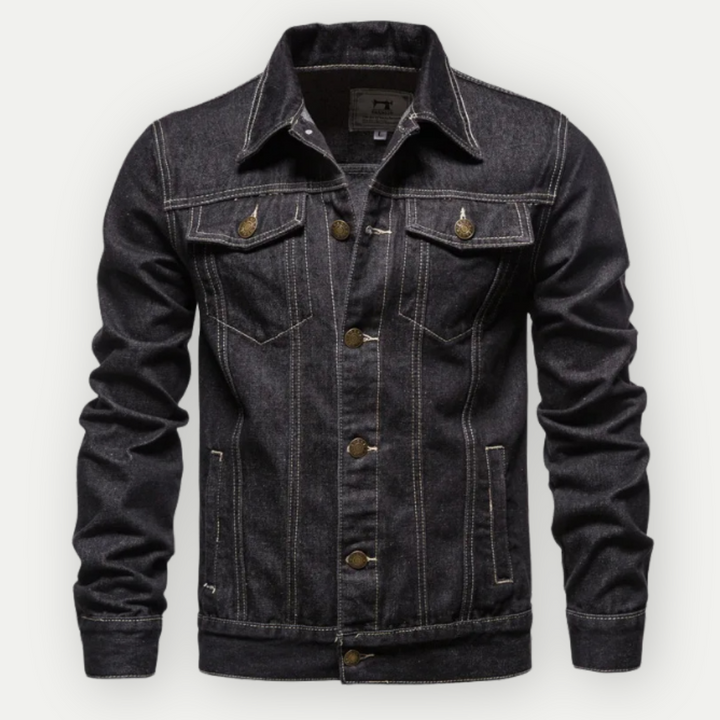 Mens classic denim jacket, view 3