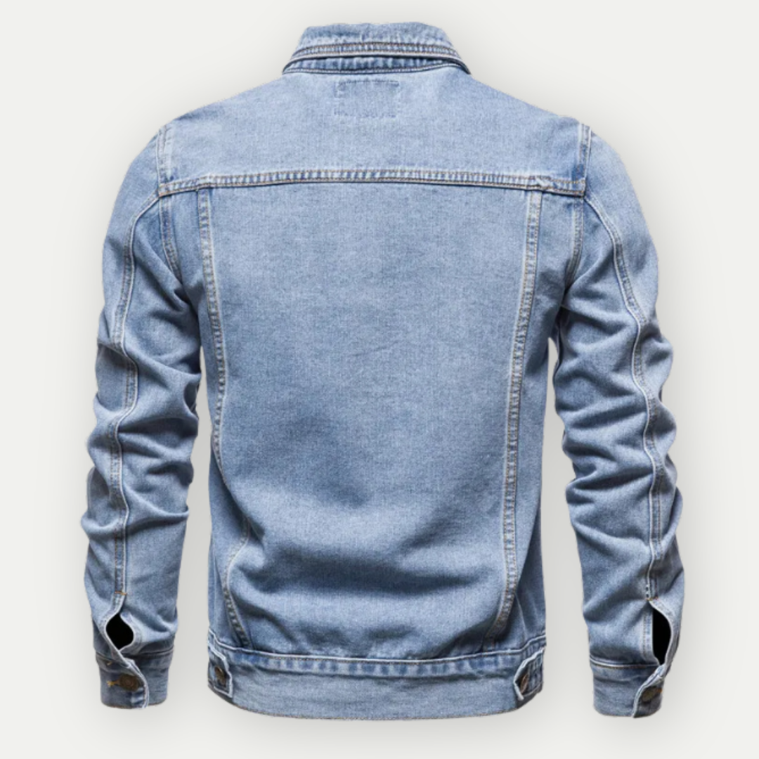 Mens classic denim jacket, view 4
