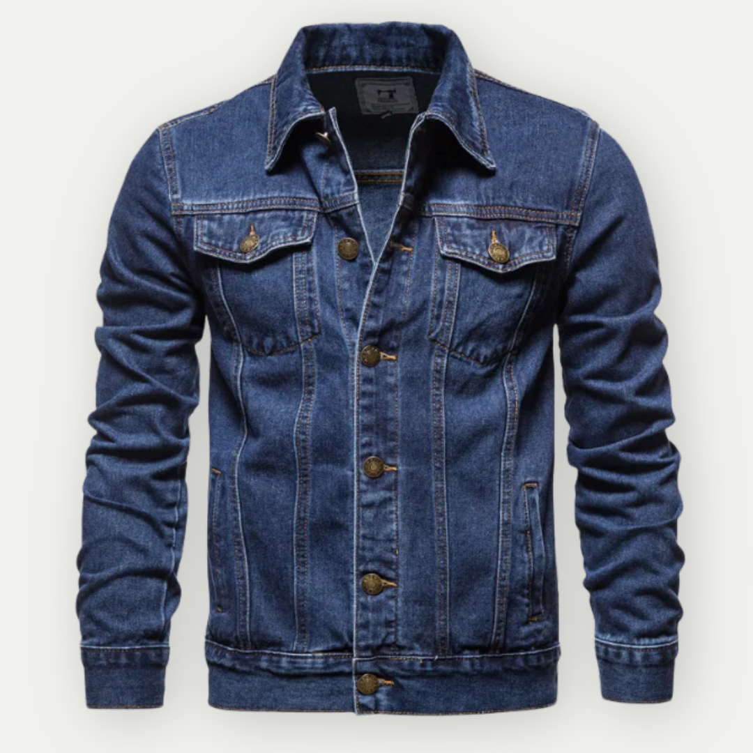 Mens classic denim jacket, view 5