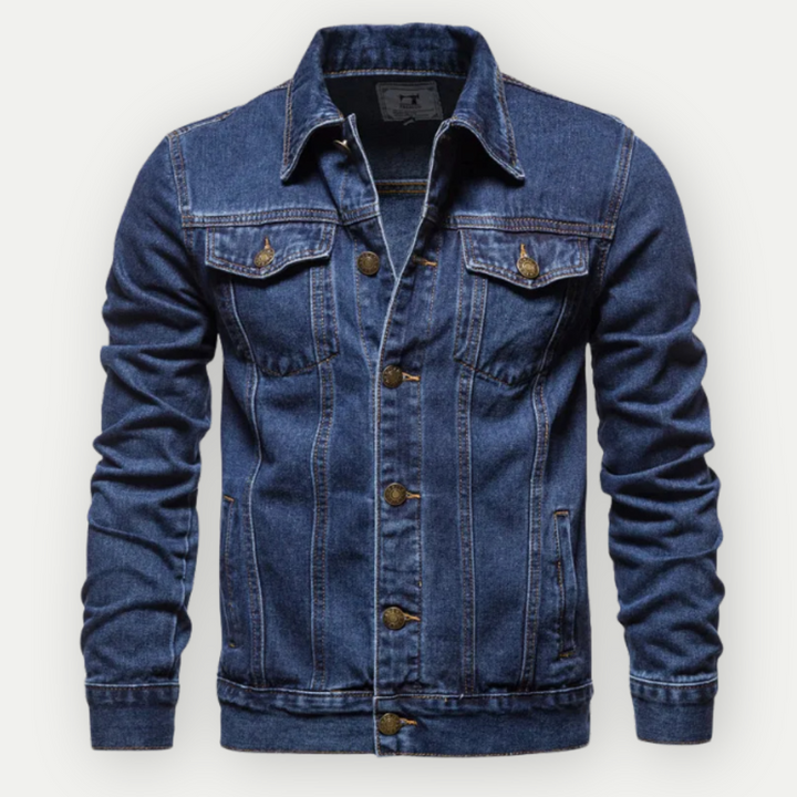 Mens classic denim jacket, view 5
