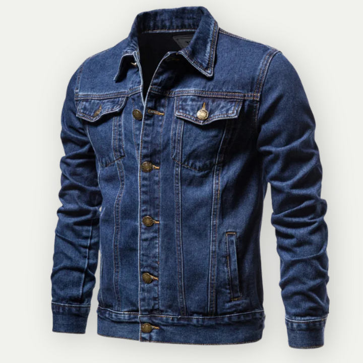 Mens classic denim jacket, view 2