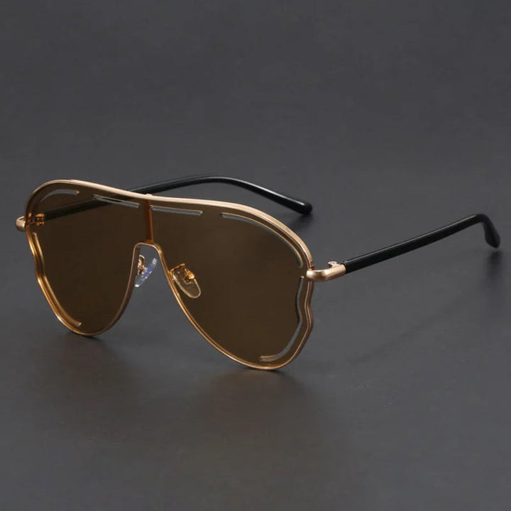 Jules | Oversized Aviator Shield Sunglasses
