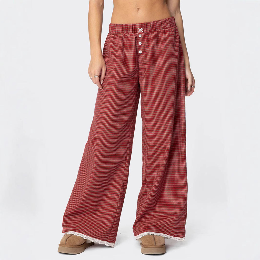 Nora womens checked pajama pants