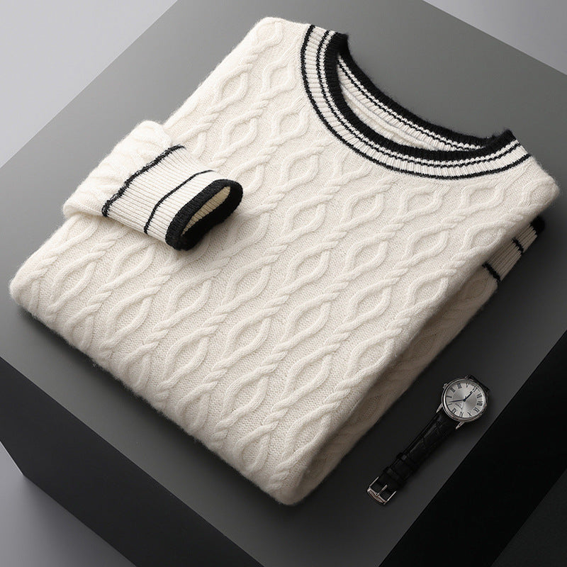 Alex | Cable Knit Wool Blend Sweater