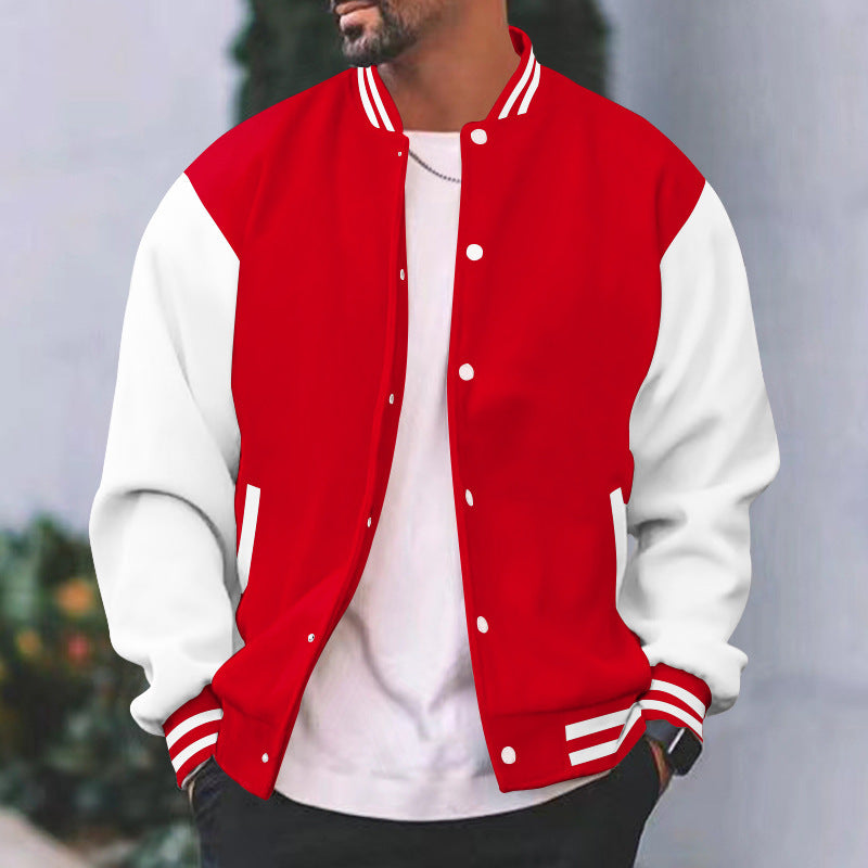 Lane | Men’s Button Bomber Jacket Contrast Sleeves